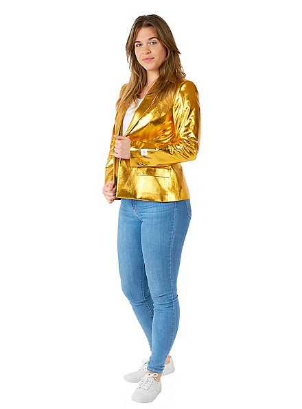 OppoSuits Groovy Gold Blazer for Ladies maskworld